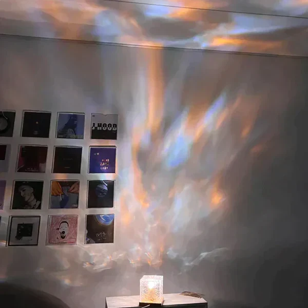 Bordlampe med Skiftende Krystalbase og 12 Farver
