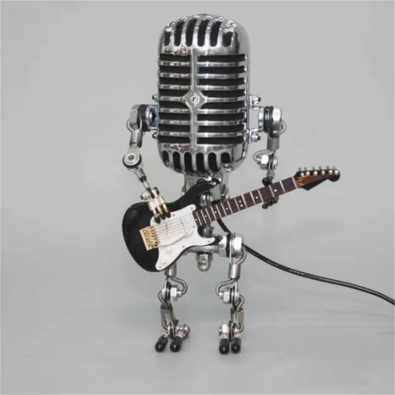 Unik Robotlampe med Justerbart Lys og Guitar Design