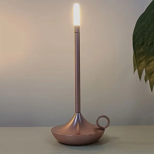 Stilfuld Bordlampe med Justerbart LED Lys og Genopladelig Batteri