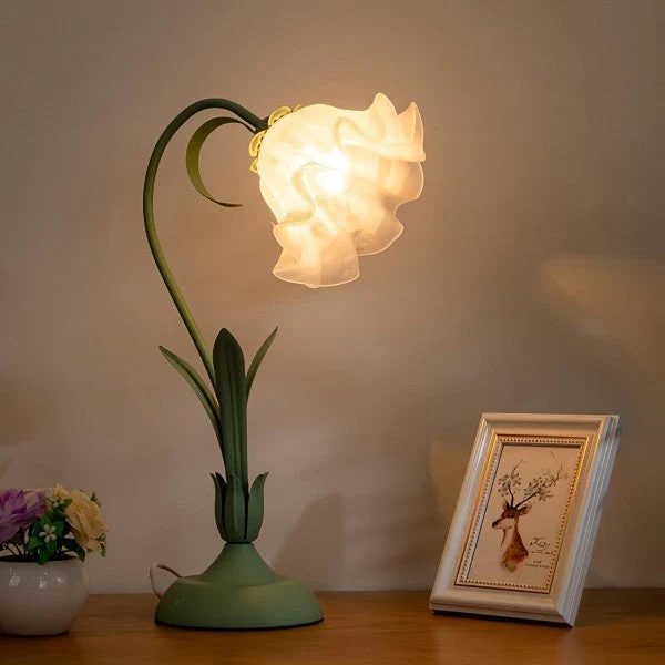 Blomstrende Vintage Bordlampe - Justerbar Elegance