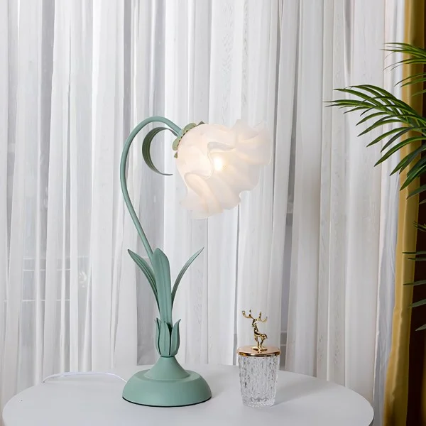 Blomstrende Vintage Bordlampe - Justerbar Elegance