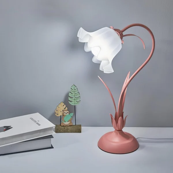 Blomstrende Vintage Bordlampe - Justerbar Elegance