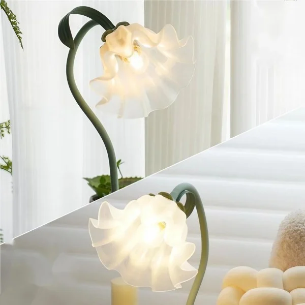 Blomstrende Vintage Bordlampe - Justerbar Elegance