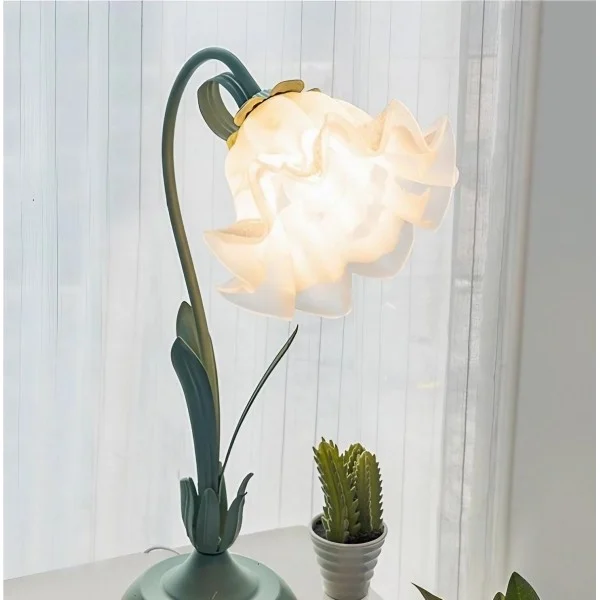 Blomstrende Vintage Bordlampe - Justerbar Elegance