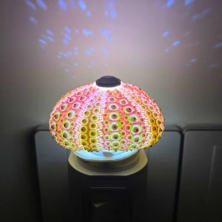Vintage Bordlampe med Glasdome & Havpindsvin Design