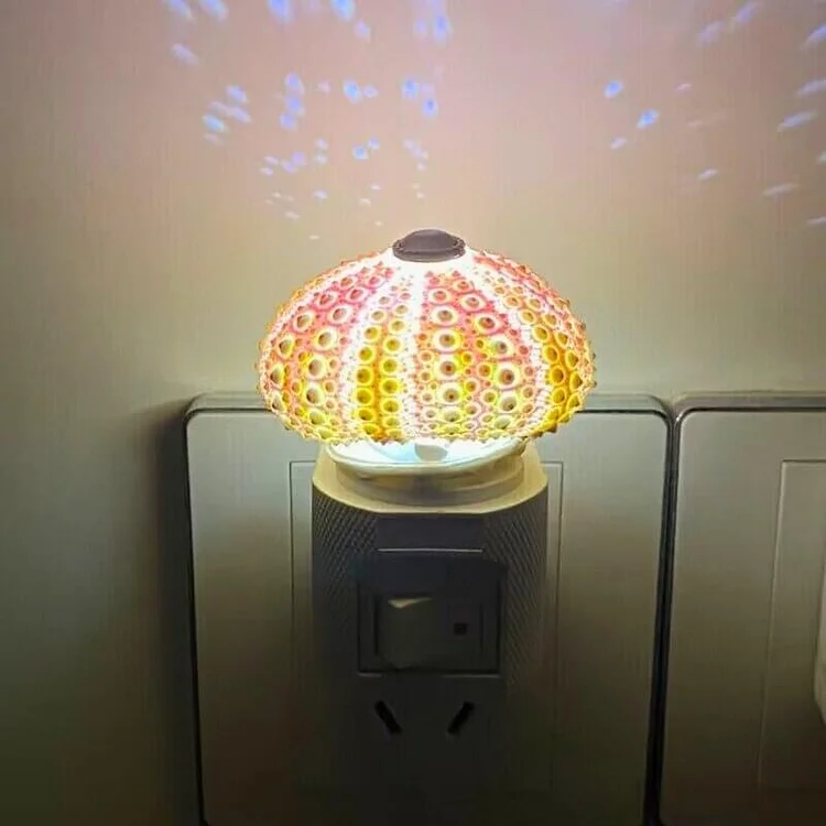 Vintage Bordlampe med Glasdome & Havpindsvin Design