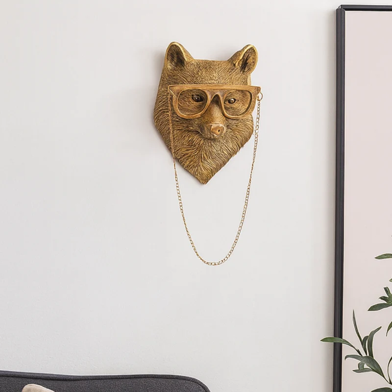Vintage Dyrehoved Vægkunst i Resin – Unikt Design