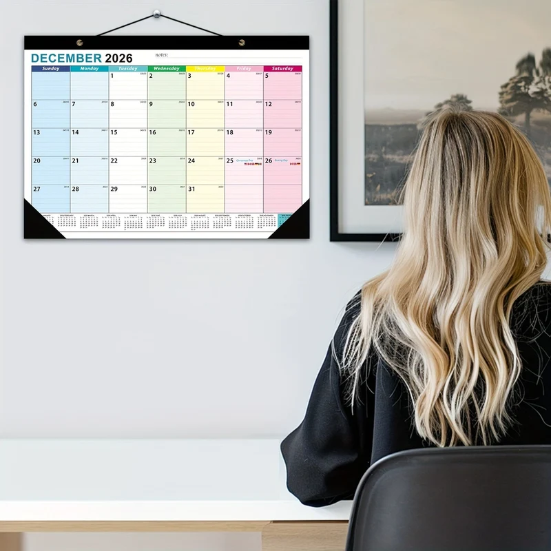 Vægkalender med Sletbar Overflade og Månedligt Overblik