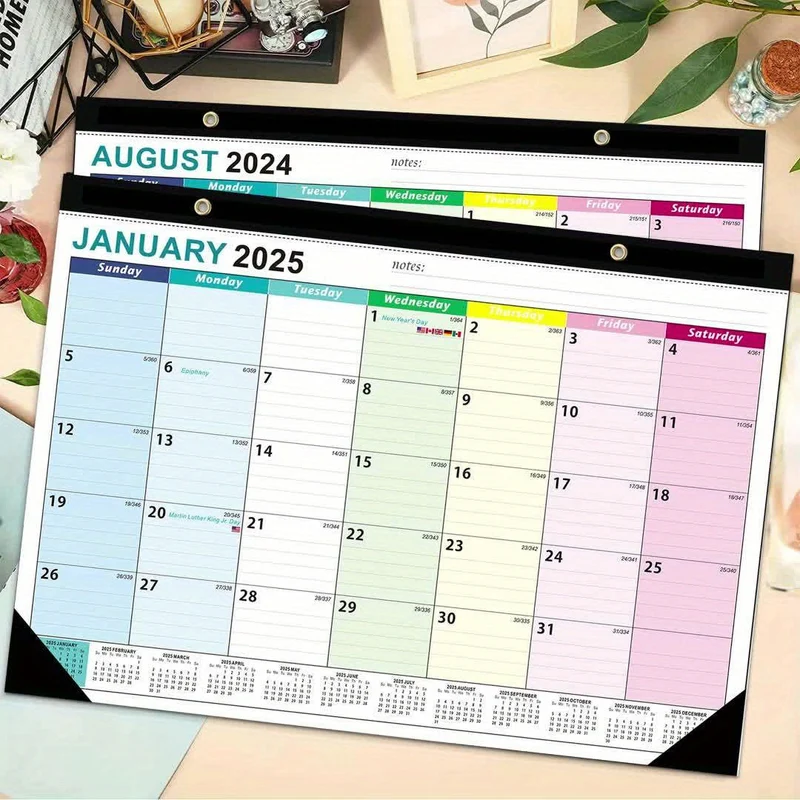 Vægkalender med Sletbar Overflade og Månedligt Overblik
