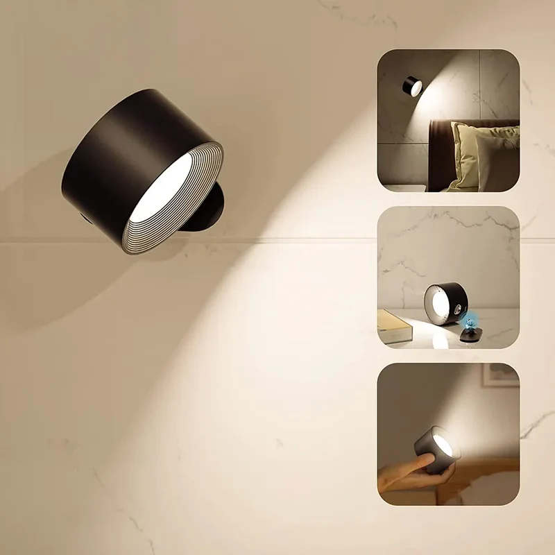 Trådløs Vægmonteret LED-Lampe med Justerbar Lysstyrke