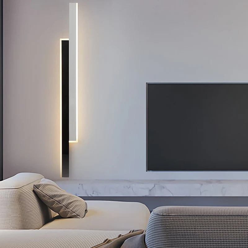 Elegant LED Væglampe med Justerbart Varmt Lys