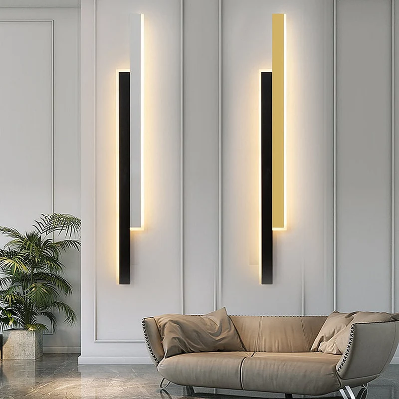 Elegant LED Væglampe med Justerbart Varmt Lys