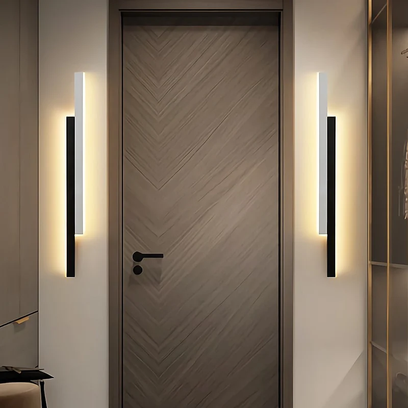 Elegant LED Væglampe med Justerbart Varmt Lys