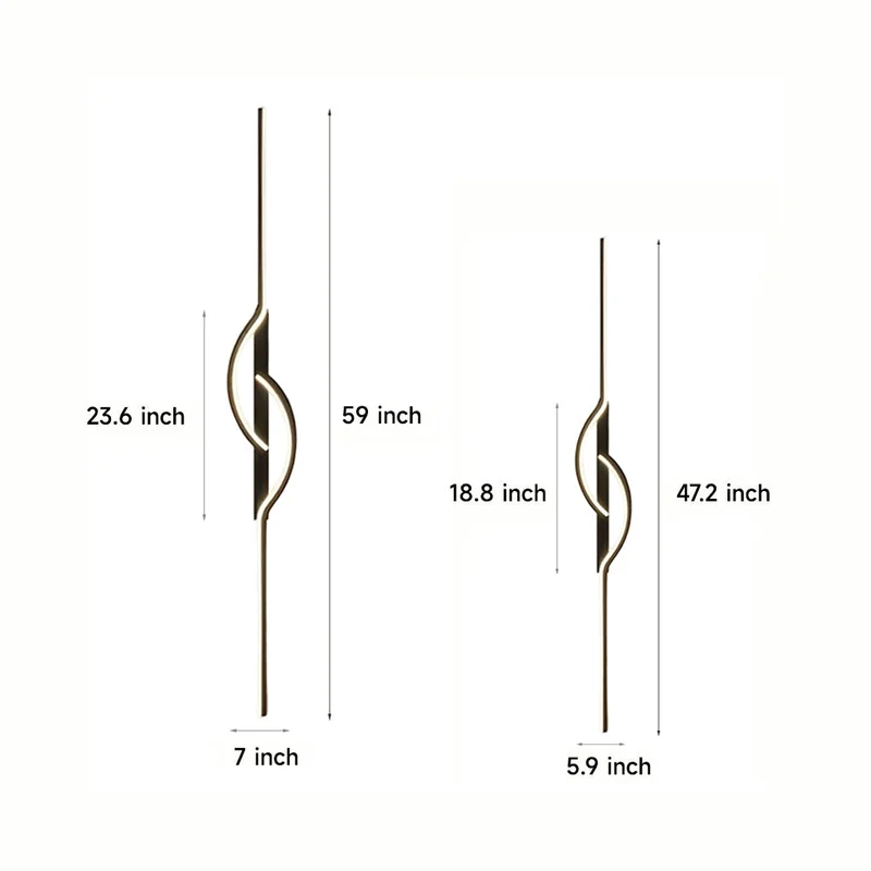 Elegant LED Væglampe i Sort Aluminium med Dæmpbar Funktion