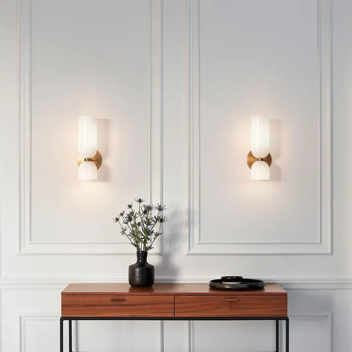 Elegant Væglampe i Glas & Metal - Skab Hygge i Hjemmet