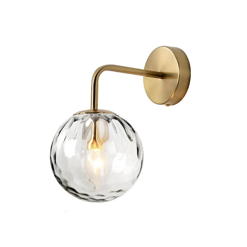 Moderne Væglampe i Glas med Elegant Guld Finish