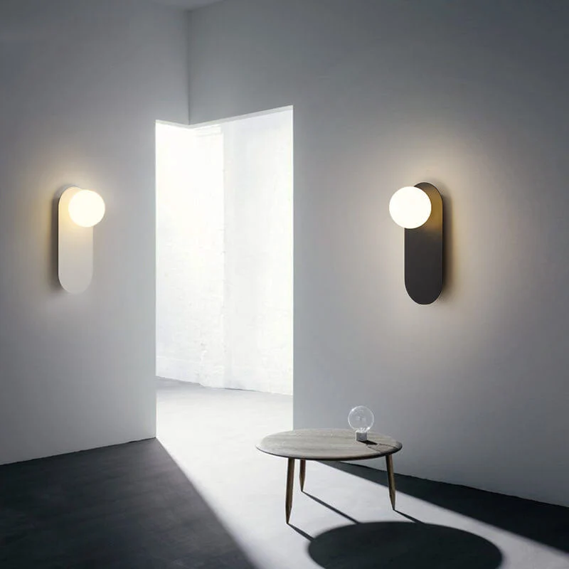 Elegant Væglampe i Glas og Metal - Moderne Design