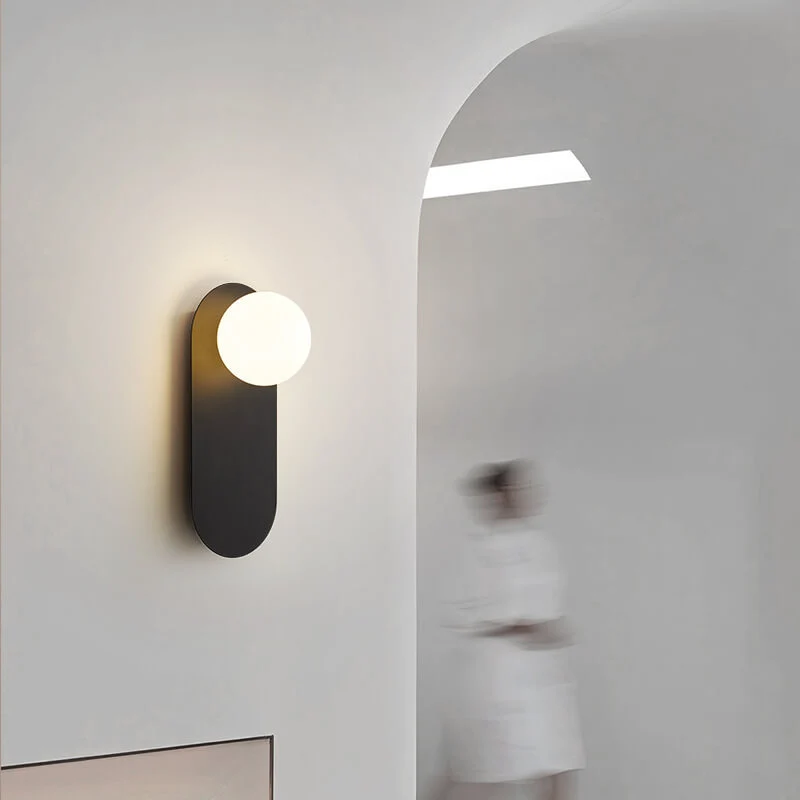 Elegant Væglampe i Glas og Metal - Moderne Design