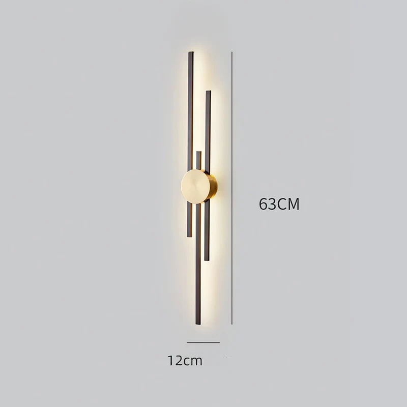 Moderne LED Væglampe med Vertikal Jern Design, 18W
