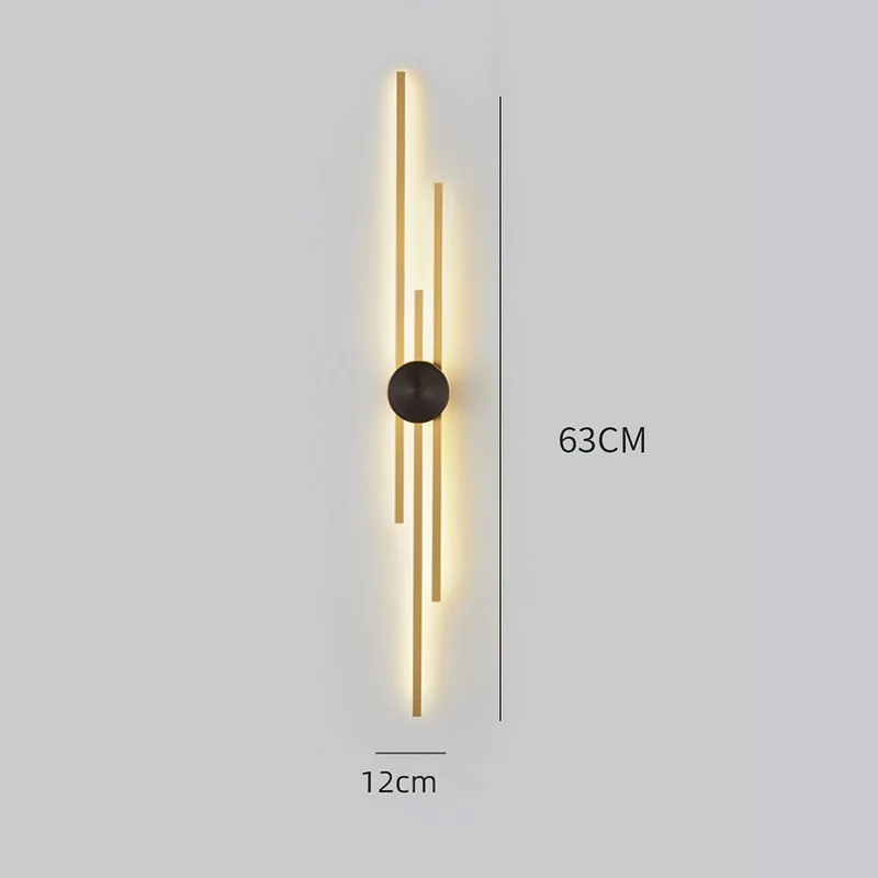 Moderne LED Væglampe med Vertikal Jern Design, 18W