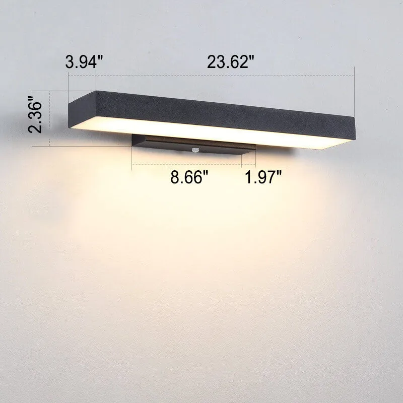Udendørs LED Væglampe i Rustfrit Stål med Varmt Lys