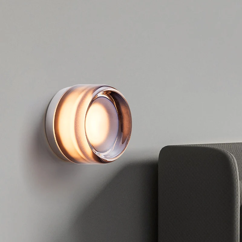 Moderne Rund Væglampe i Akryl med LED - Energibesparende