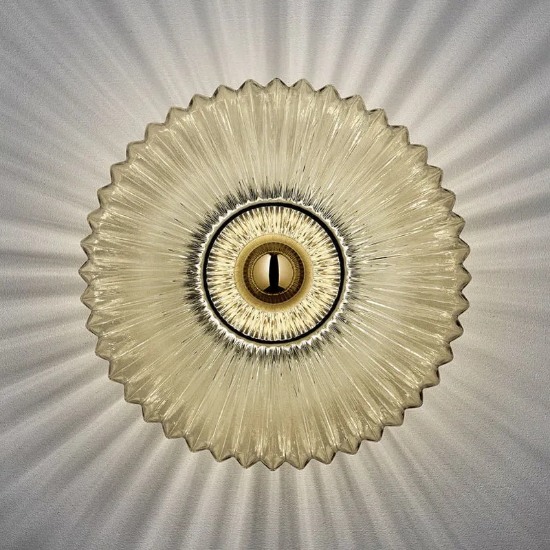 Vintage Glas Væglampe med Blødt, Stemningsfuldt Lys