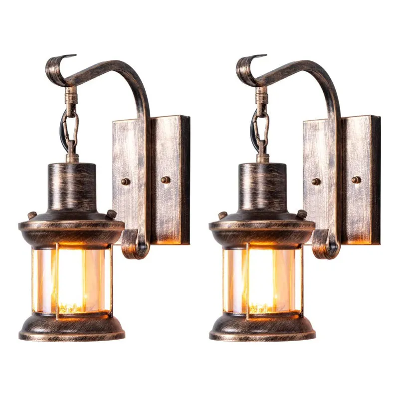 Vintage Væglampe i Metal med Industrielt Design