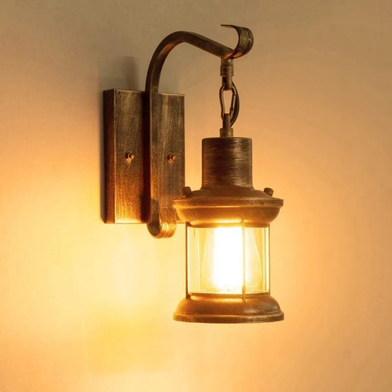 Vintage Væglampe i Metal med Industrielt Design