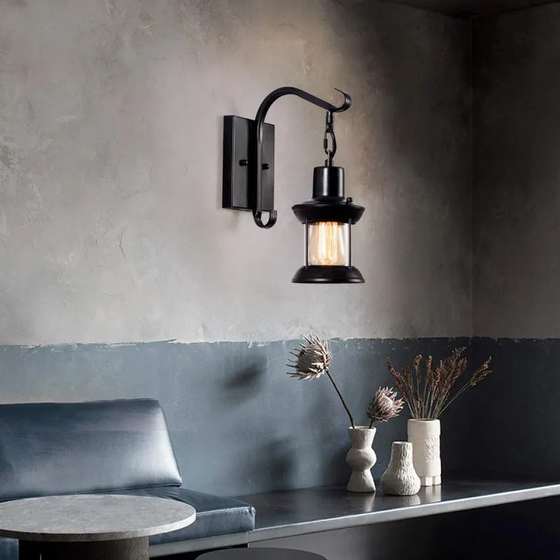 Vintage Væglampe i Metal med Industrielt Design