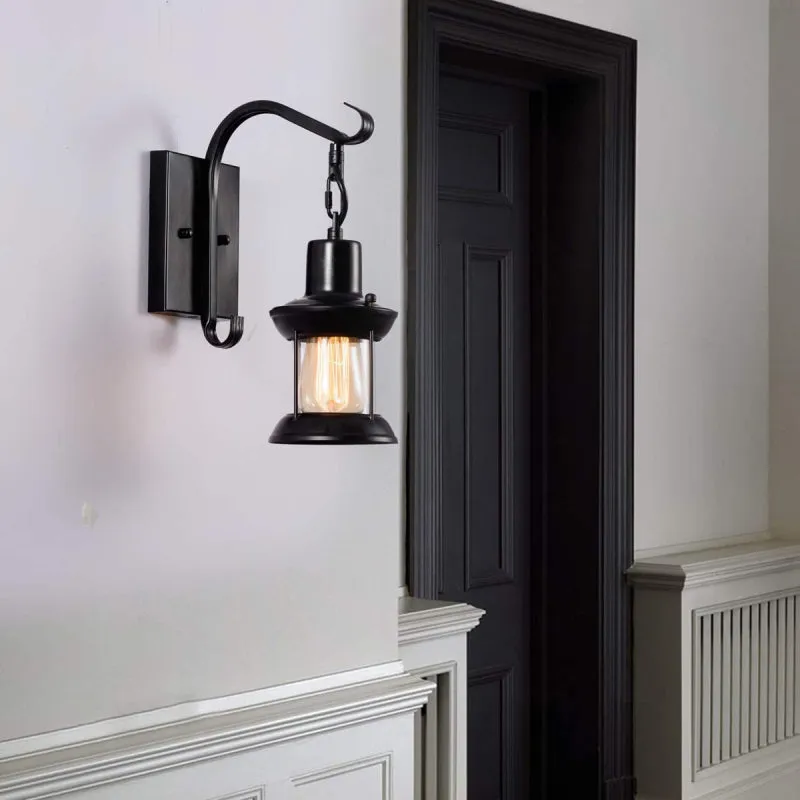 Vintage Væglampe i Metal med Industrielt Design
