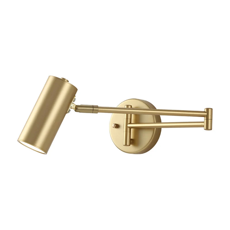 Elegant Væglampe med Justerbar Arm og Metal Skærm