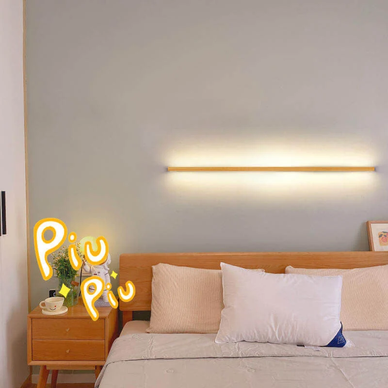 Stilren Væglampe i Træ med LED for Hygge og Stil