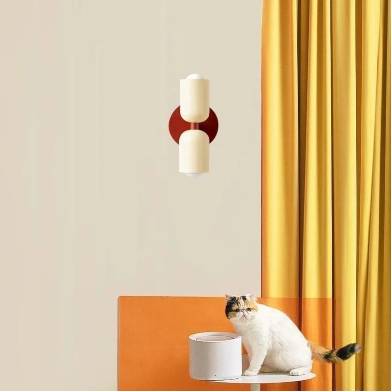 Moderne Glas Væglampe med Dobbelt Lampeskærm - Elegant Belysning