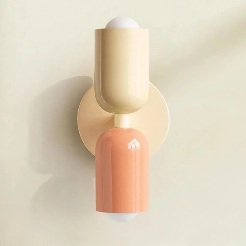 Moderne Glas Væglampe med Dobbelt Lampeskærm - Elegant Belysning