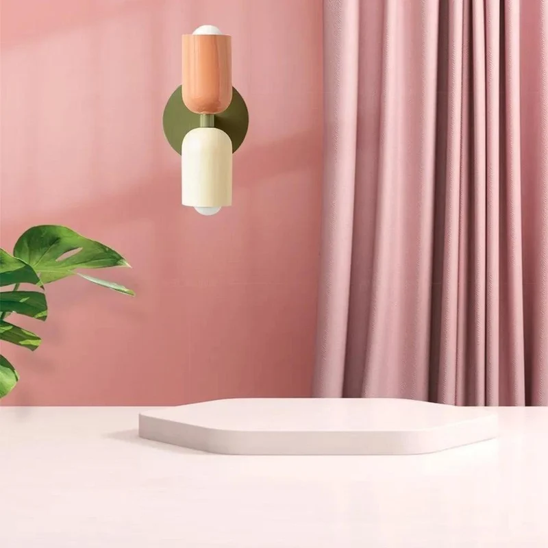 Moderne Glas Væglampe med Dobbelt Lampeskærm - Elegant Belysning