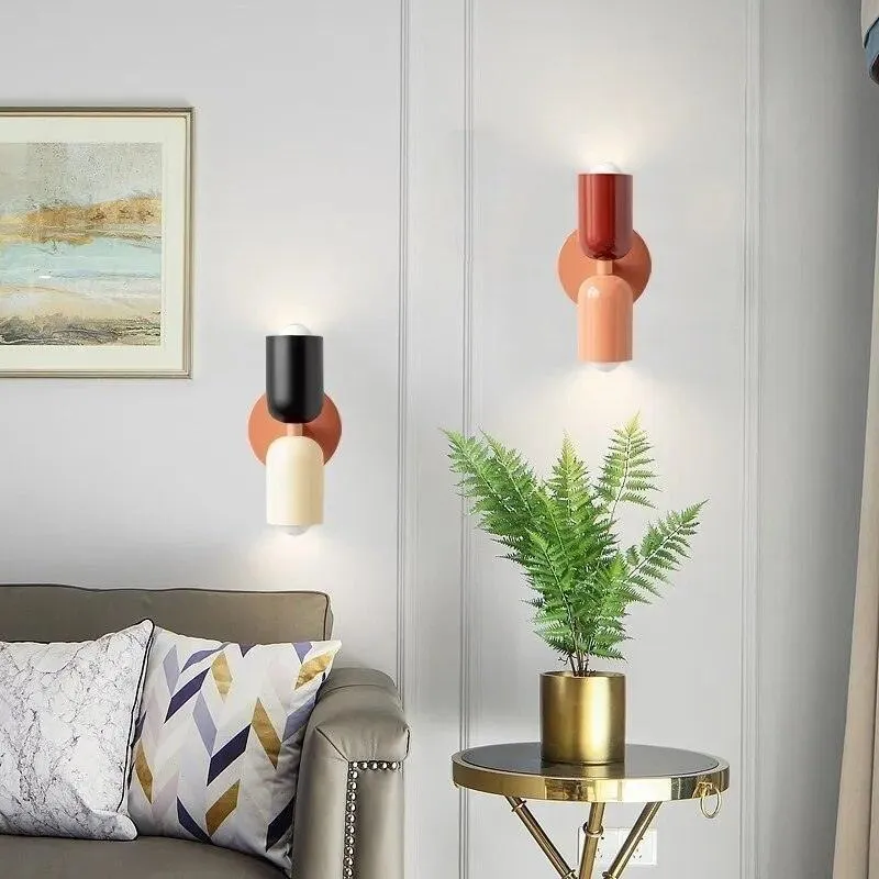 Moderne Glas Væglampe med Dobbelt Lampeskærm - Elegant Belysning