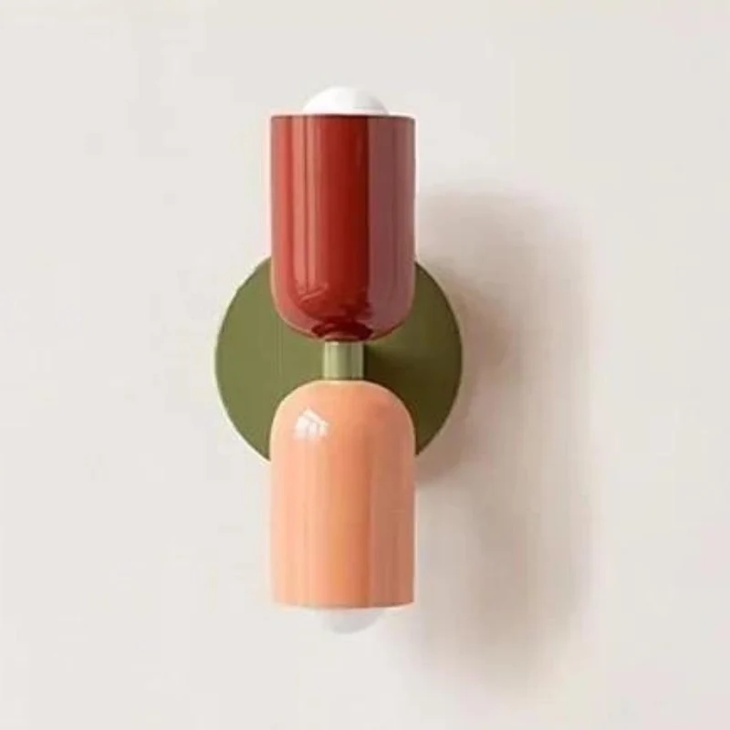 Moderne Glas Væglampe med Dobbelt Lampeskærm - Elegant Belysning