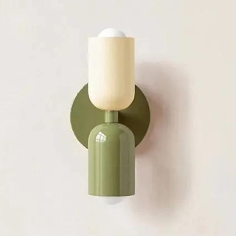 Moderne Glas Væglampe med Dobbelt Lampeskærm - Elegant Belysning
