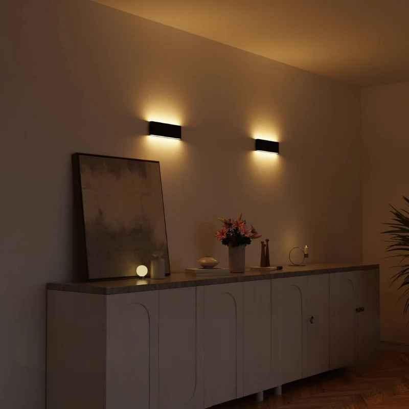 Elegant LED Væglampe med Blødt Lys til Minimalistisk Indretning