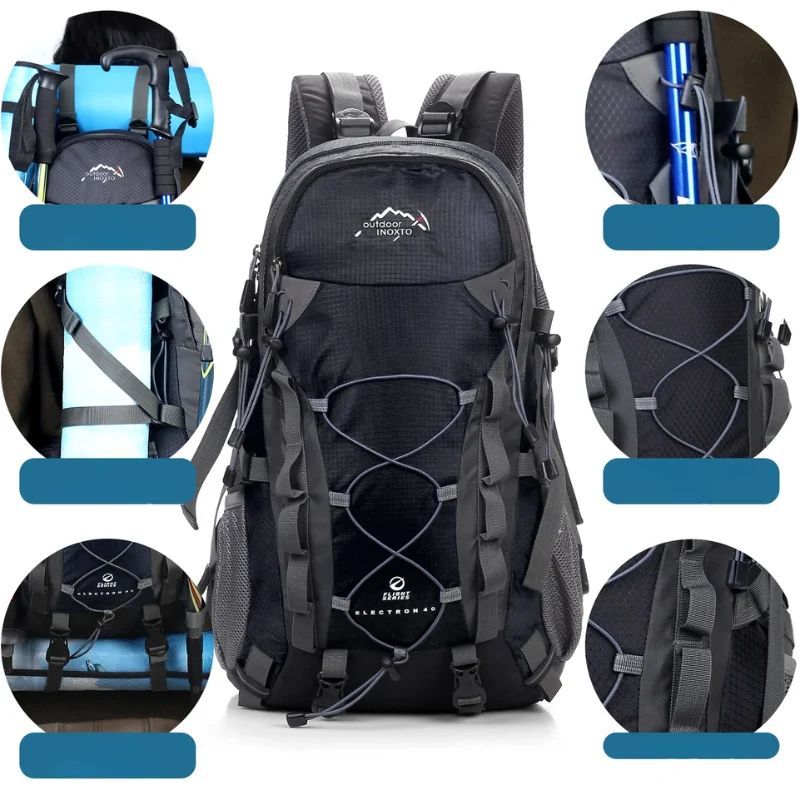 Vandtæt Rygsæk 40L til Outdoor Eventyr med Ergonomisk Design