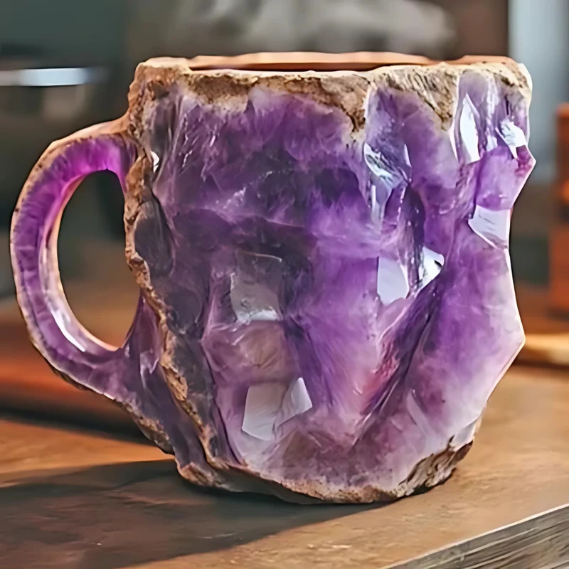 Krystaleffekt Kaffekrus i Keramik med Unikt Design