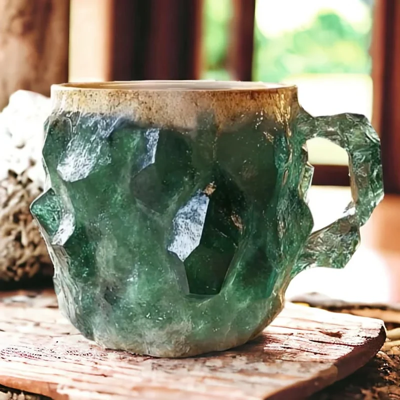Krystaleffekt Kaffekrus i Keramik med Unikt Design