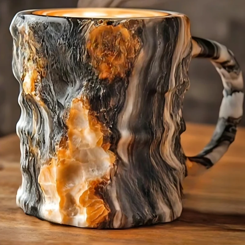Krystaleffekt Kaffekrus i Keramik med Unikt Design