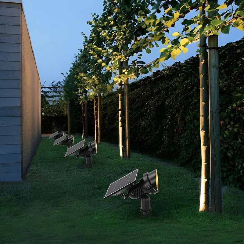 Justerbare Solcelle Havespots - Energibesparende LED Lys