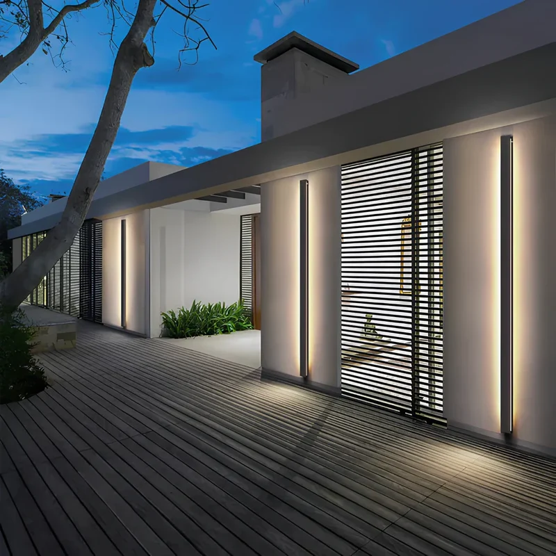 Elegant Udendørs Væglampe i Aluminium - Moderne LED Lys