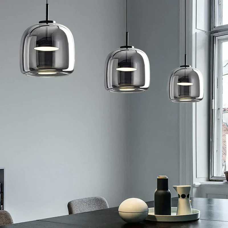 Moderne Glasloftslampe med LED - Stilfuld og Energibesparende