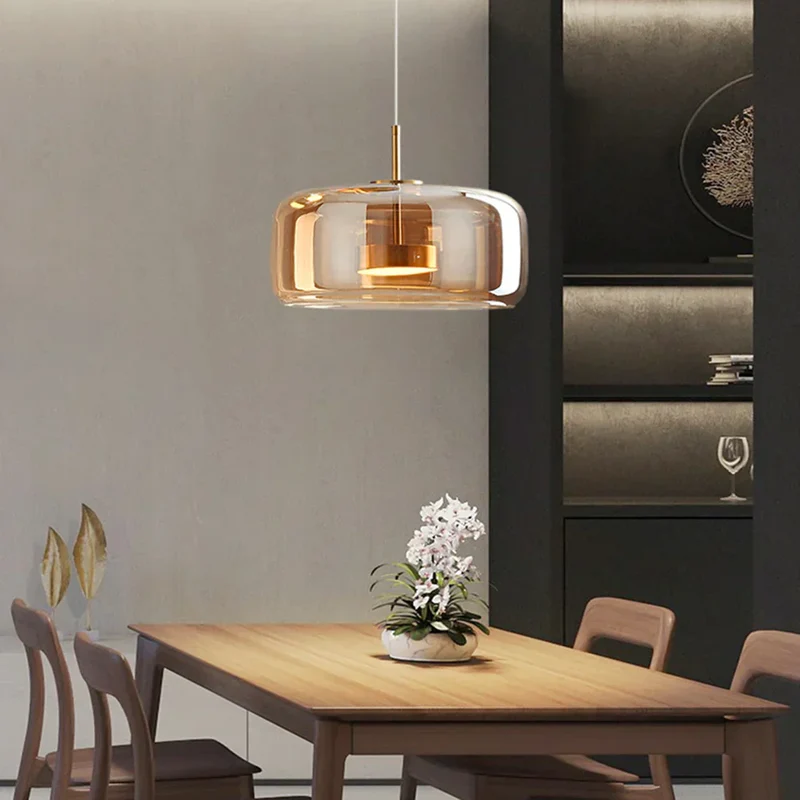 Moderne Glasloftslampe med LED - Stilfuld og Energibesparende
