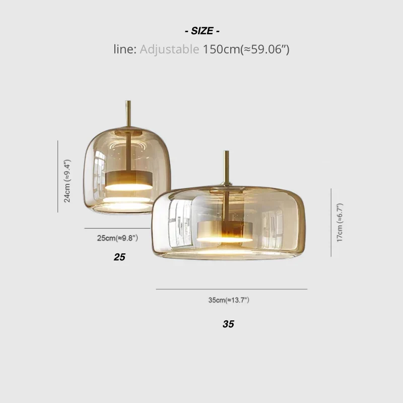 Moderne Glasloftslampe med LED - Stilfuld og Energibesparende