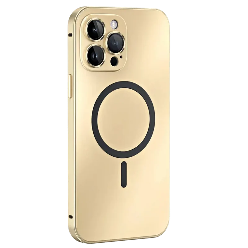 Elegant Magnetisk Metal Cover til iPhone - Slankt og Beskyttende